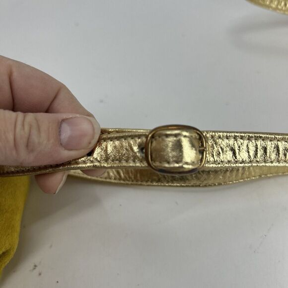 Sondra Roberts Squared Color Block Orange Gold Band Crossbody Bag - Picture 14 of 14